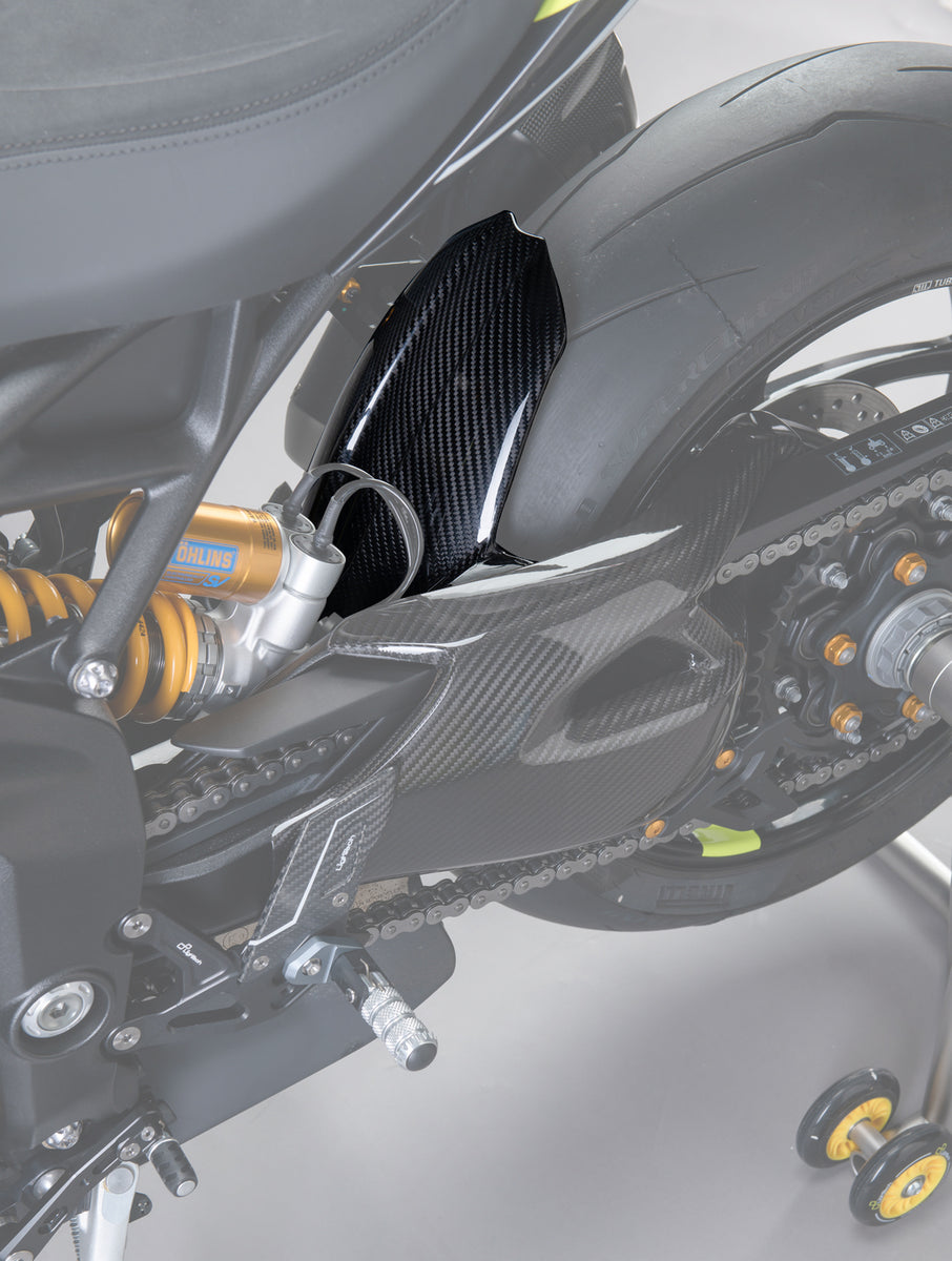 にこ LighTech - ドライカーボン リアマッドガード (艶あり) SPEED TRIPLE