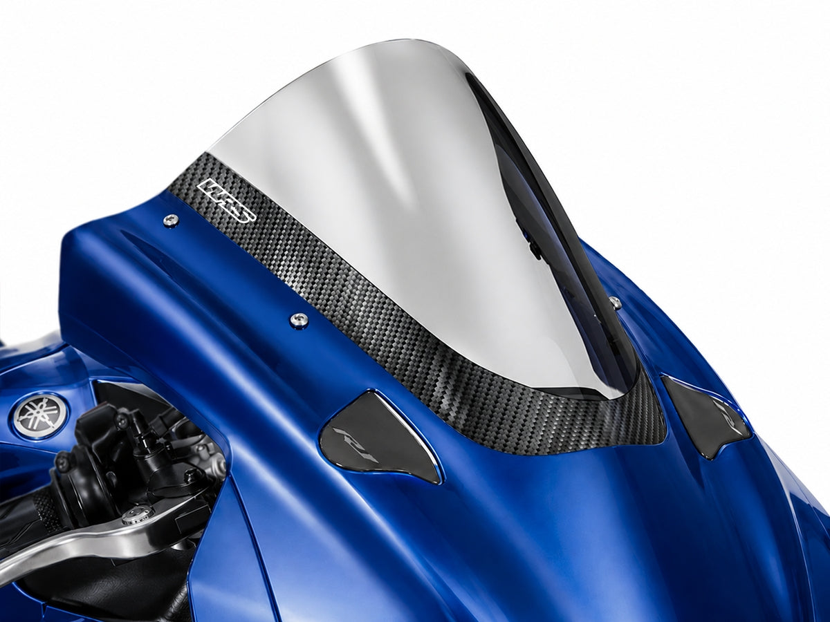 WRS - WRS製スクリーン用カーボンカバー (艶あり) YZF-R1 / M '20-25
