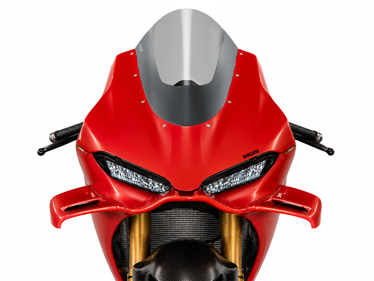 WRS - WRS製スクリーン用カーボンカバー (艶なし) PANIGALE V4 '25-26