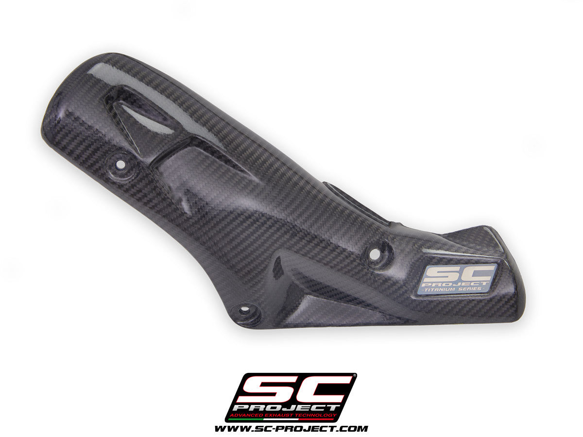 S1000RR M1000RR　SC-PROJECT 純正触媒カーボンカバー SC-PROJECT - 純正キャタライザー用 カーボンプロテクション