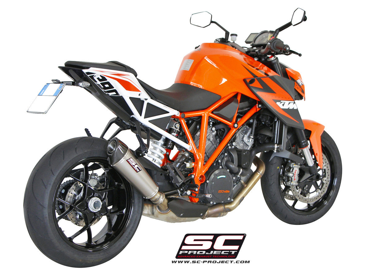 SC-PROJECT - コニック スリップオンサイレンサー (純正キャタライザー対応 / 消音バッフル付属) 1290 SUPER DUKE R  '14-16
