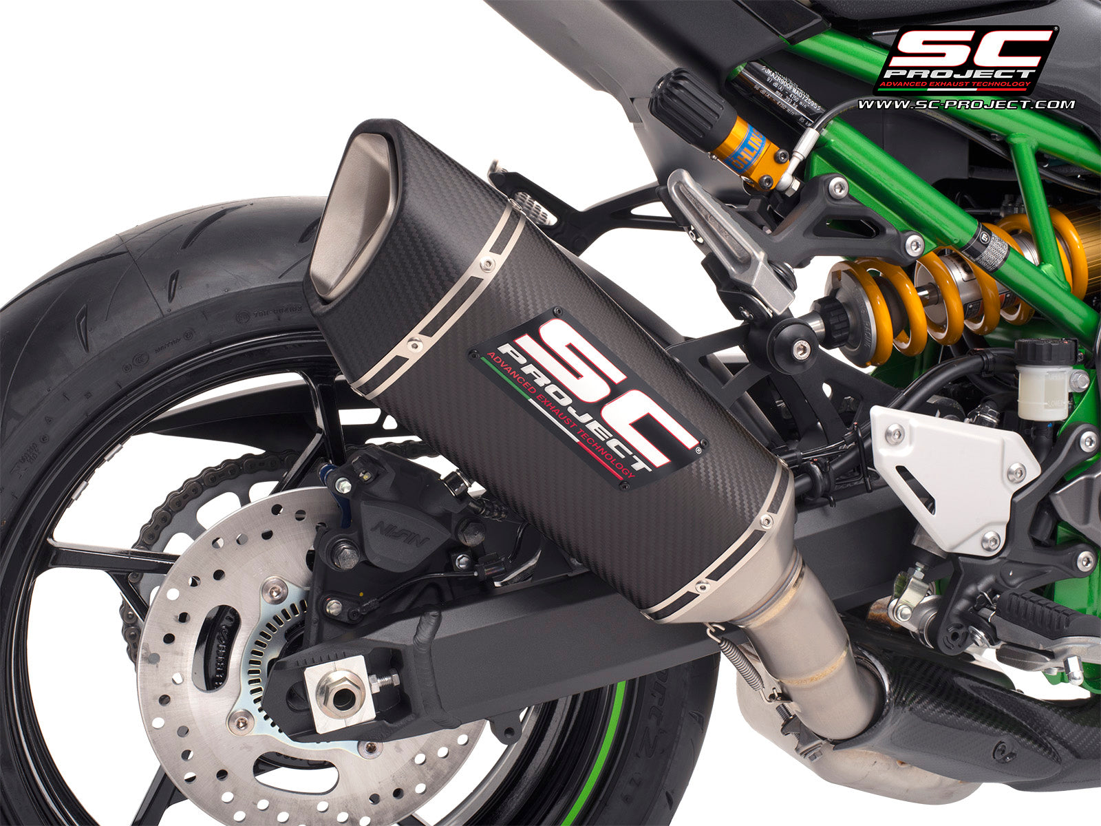 SC-PROJECT - S1-GP スリップオンサイレンサー & フルチタンリンクパイプ (ユーロ5対応 / 消音バッフル付属 /  純正キャタライザー対応) Z900 '20-24