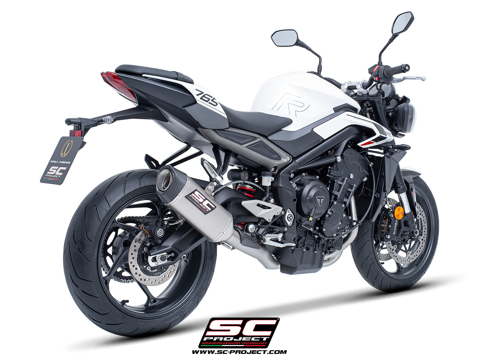 Triumph ストリートトリプル用 SC-PROJECT SC1-R チタン SC1-R Exhaust Triumph / Street Triple R 765 / 2022 (T18-93)