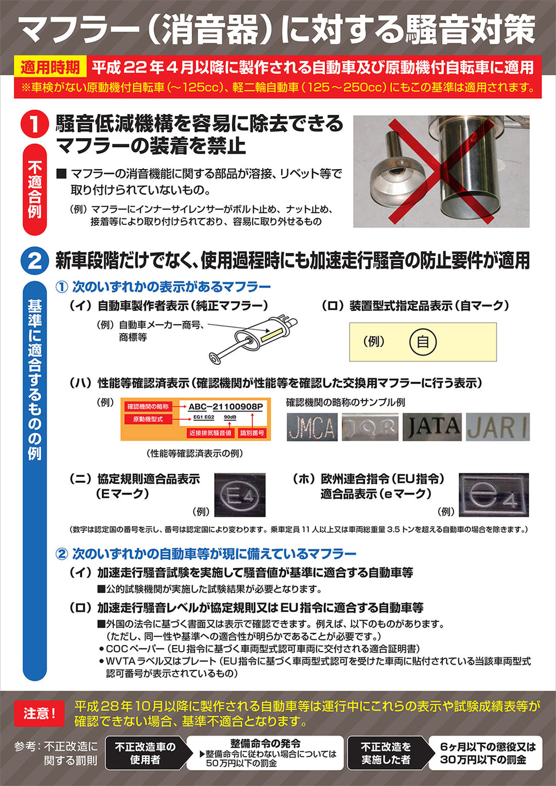 SC-PROJECT マフラーの車検対応及び公道走行について