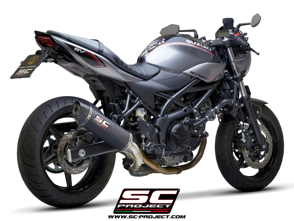 SC-PROJECT - オーバル スリップオンサイレンサー (公道走行可 / ユーロ4対応 / 純正キャタライザー対応) SV650 '16-20
