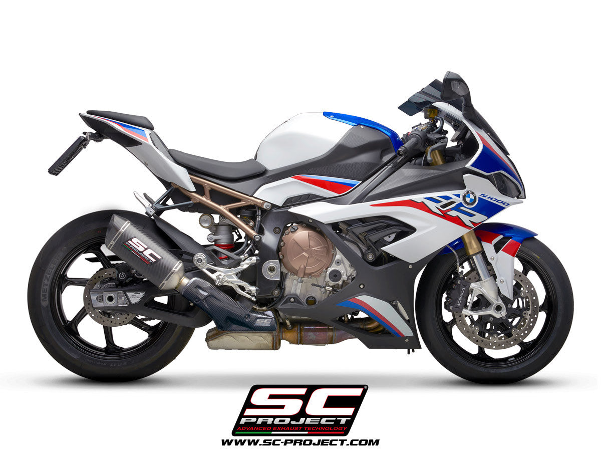 S1000RR M1000RR　SC-PROJECT 純正触媒カーボンカバー SC-PROJECT - 純正キャタライザー用 カーボンプロテクション